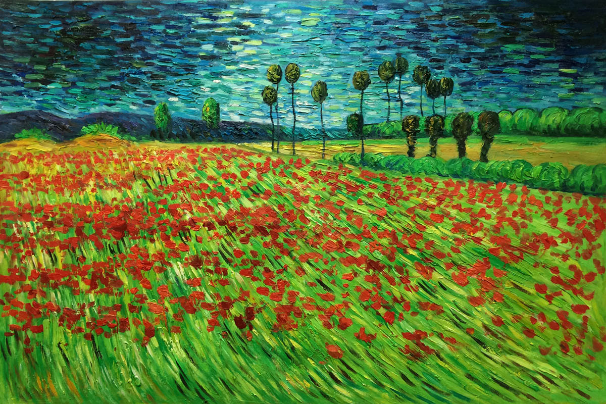 Field of Poppies - Van Gogh Painting On Canvas